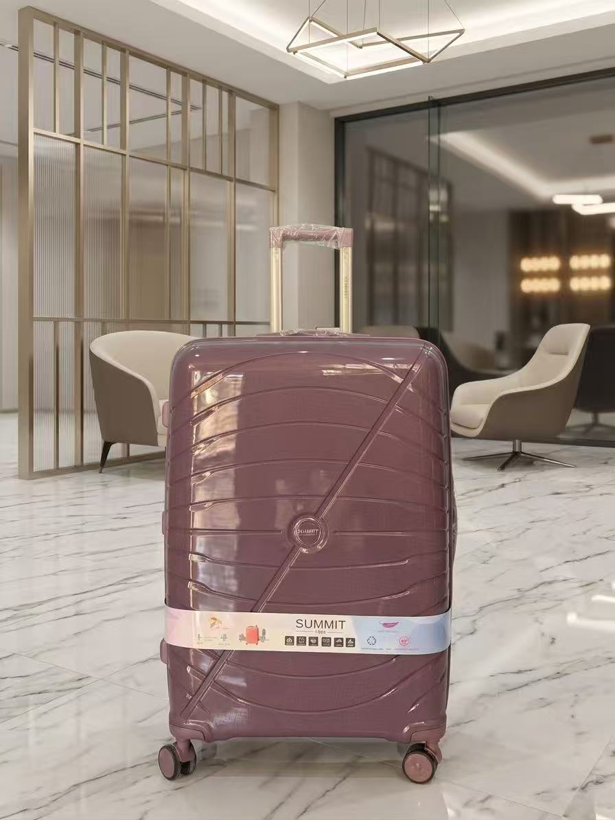 large size purple color  purple  pp shell luggage bag